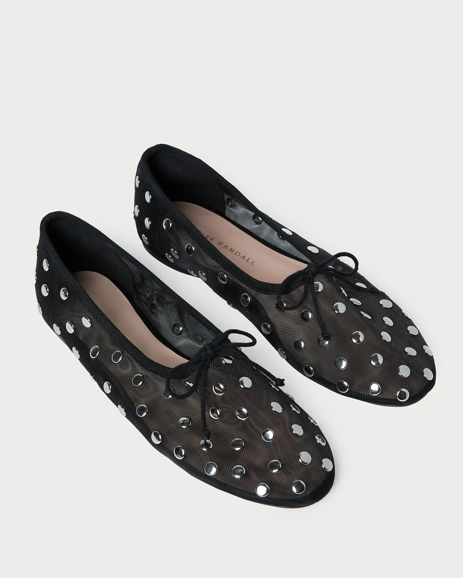 Landon Black/Silver Mesh Ballet Flat -LOEFFLER RANDALL