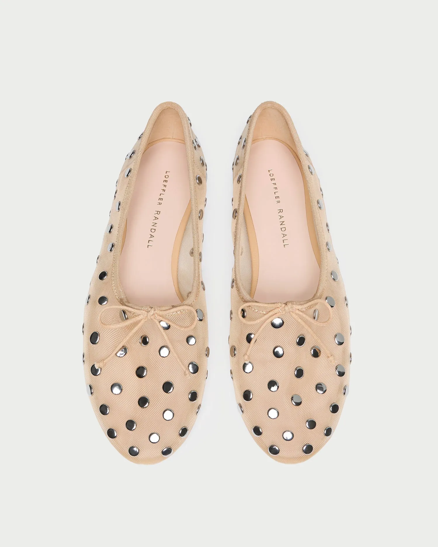Landon Caramel/Silver Mesh Ballet Flat -LOEFFLER RANDALL