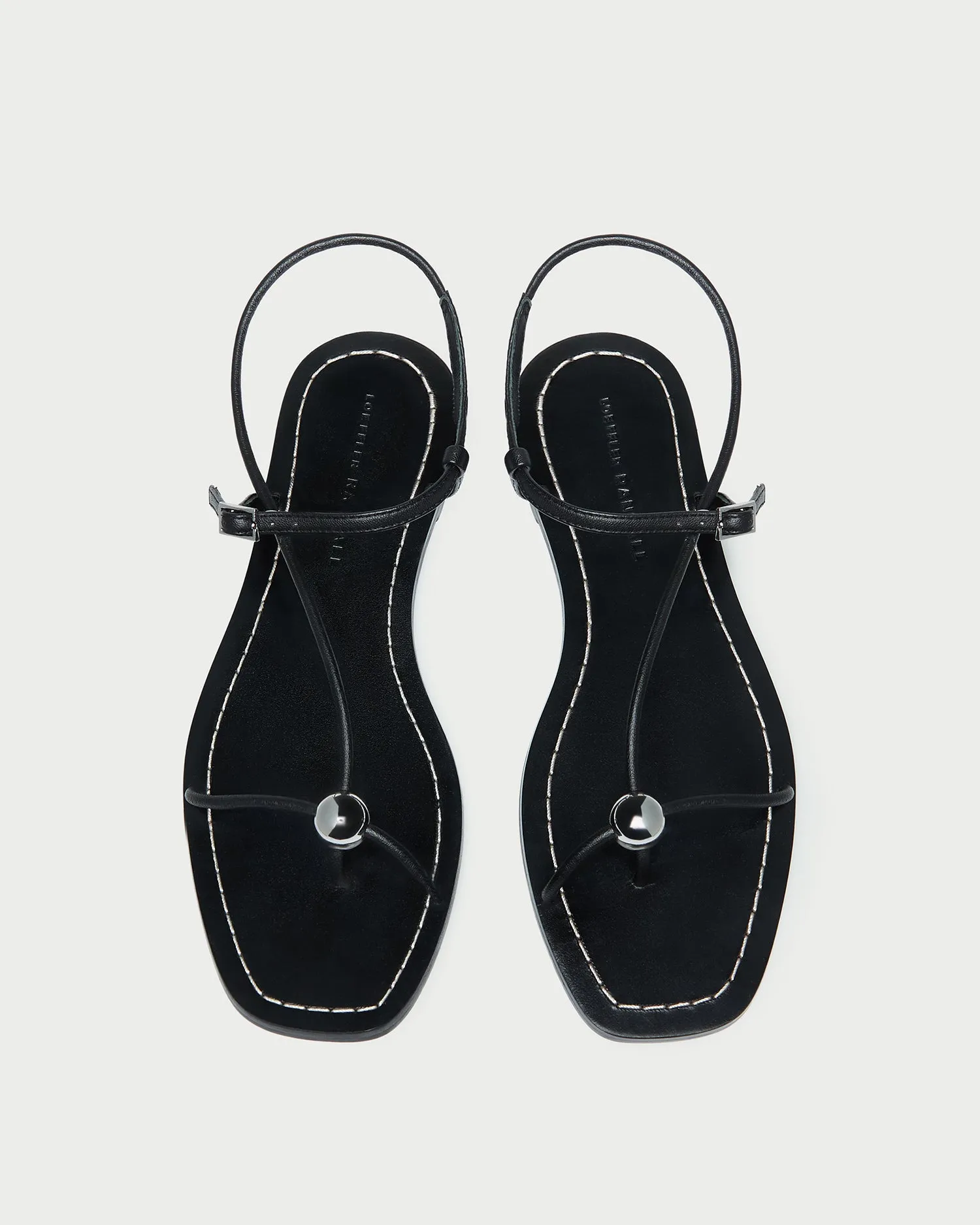 Lara Black Leather Sandal -LOEFFLER RANDALL
