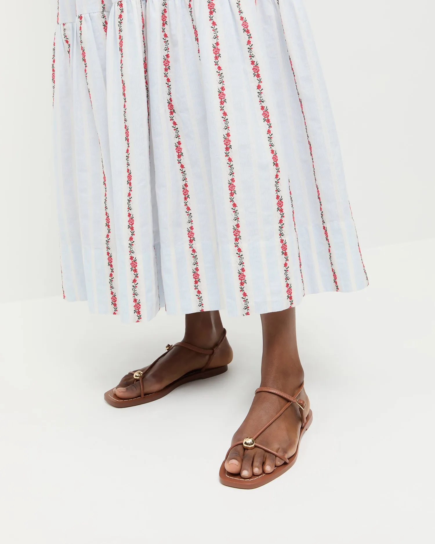 Lara Timber Leather Sandal -LOEFFLER RANDALL
