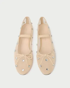 Leonie Caramel/Crystal Ballet Flat -LOEFFLER RANDALL