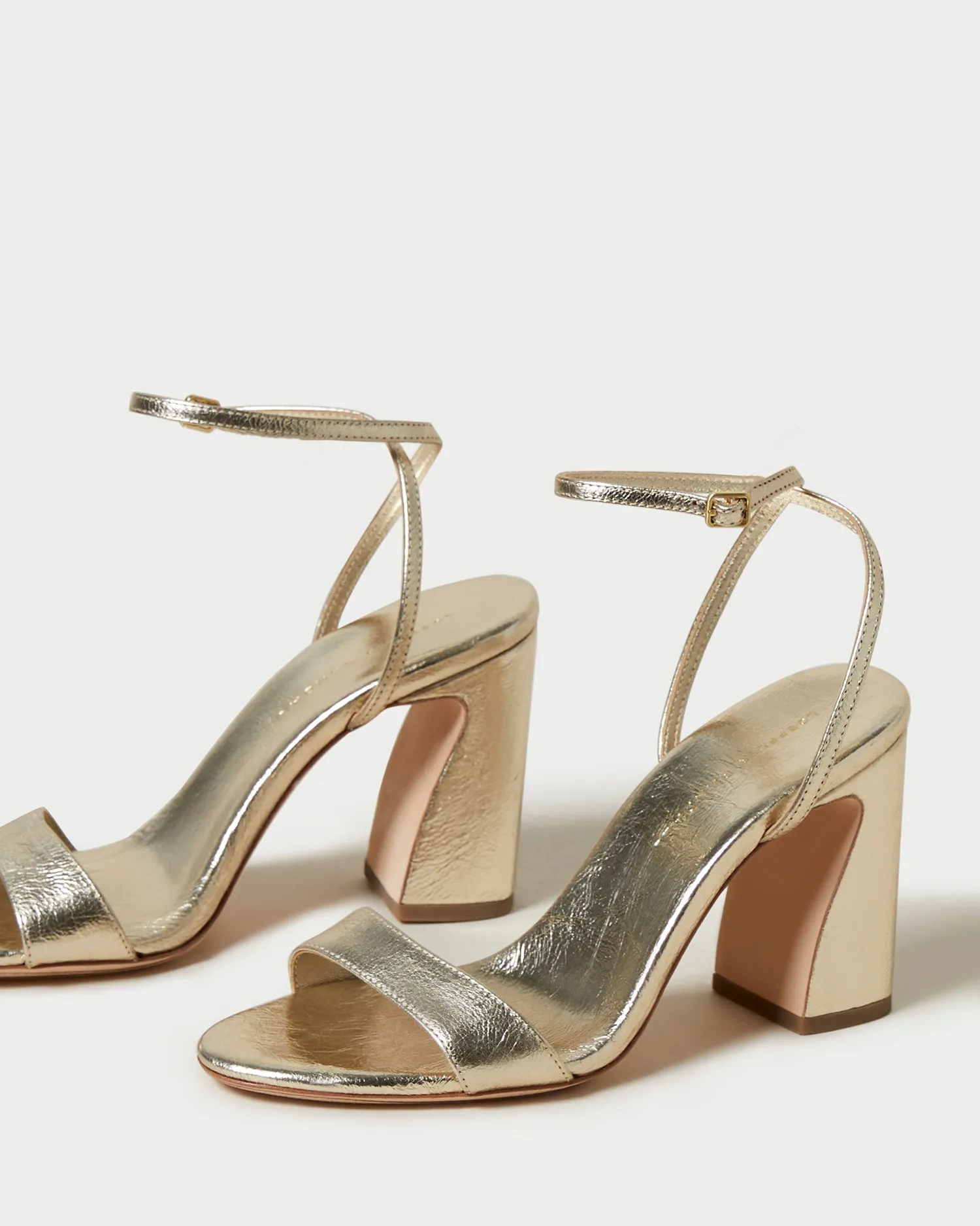 Malia Champagne Curved-Heel Sandal -LOEFFLER RANDALL