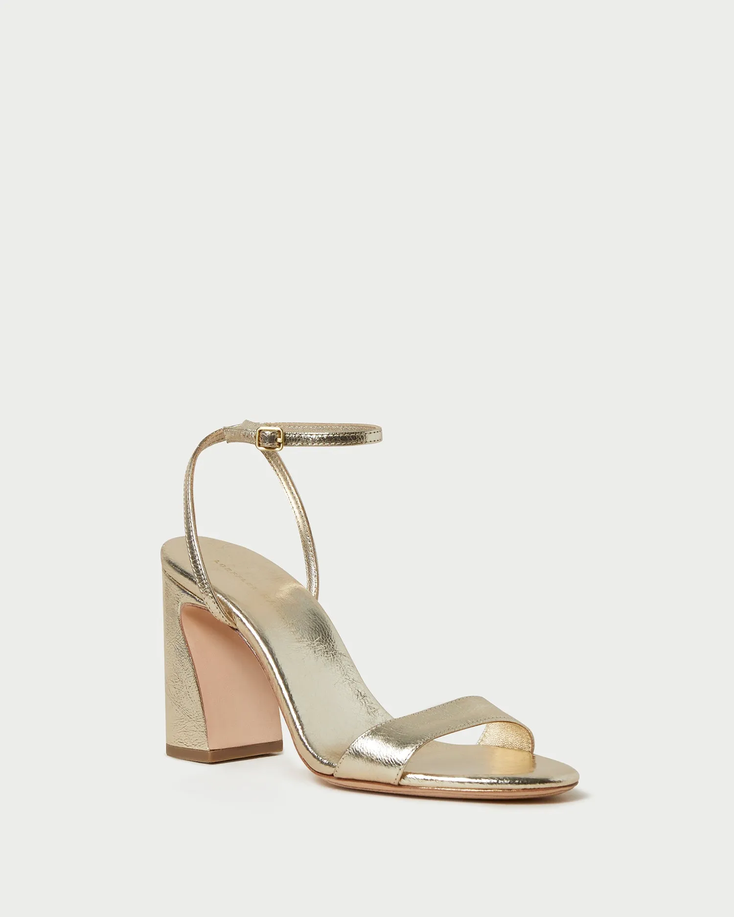 Malia Champagne Curved-Heel Sandal -LOEFFLER RANDALL