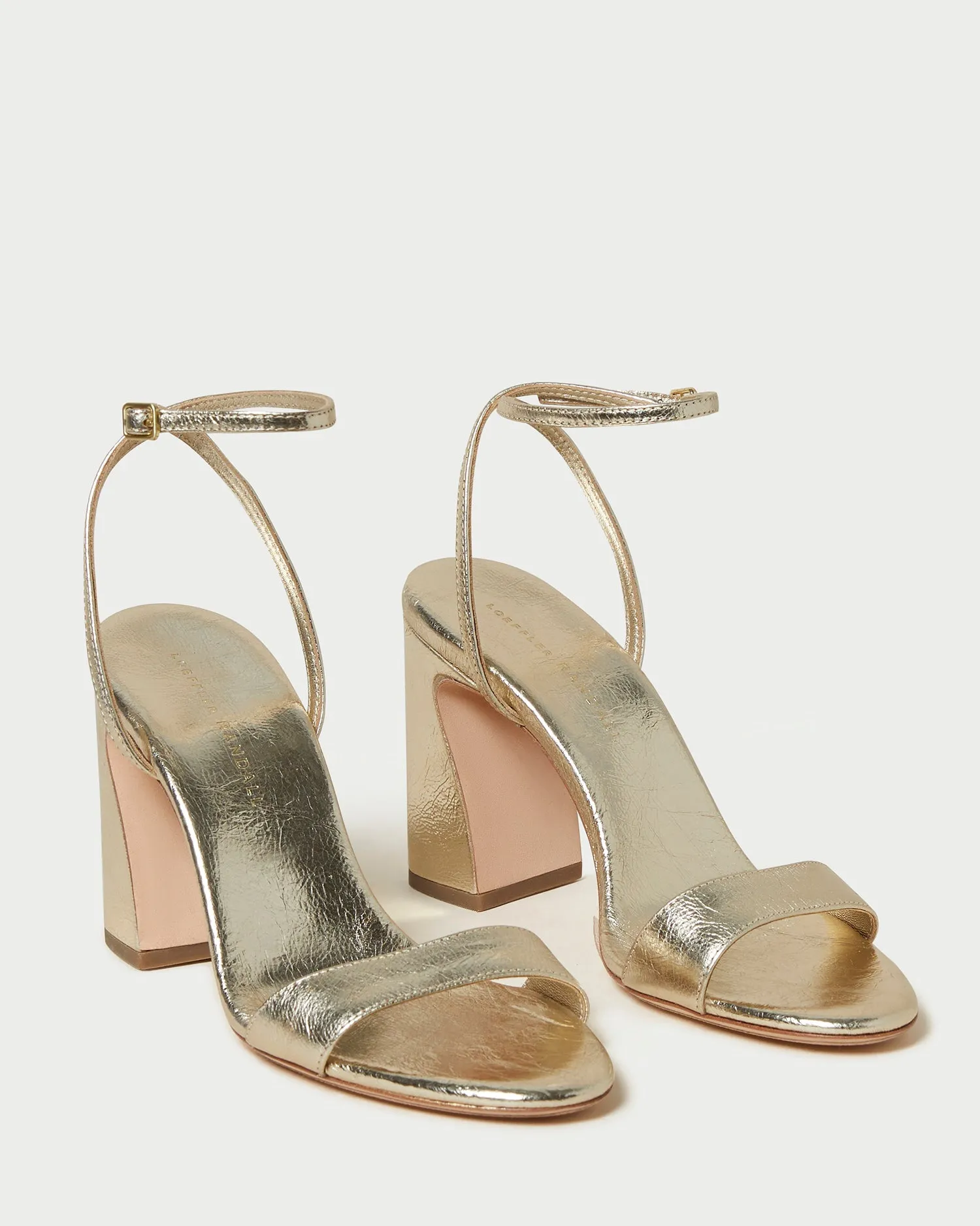 Malia Champagne Curved-Heel Sandal -LOEFFLER RANDALL