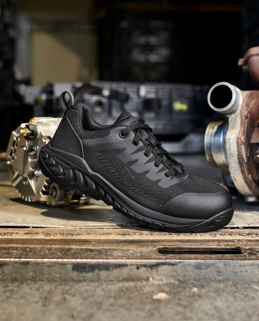 Men's Arvada ESD Work Sneaker (Carbon Toe)  |  Black/Black KEEN