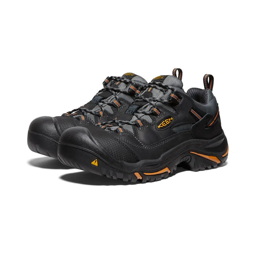 Men's Braddock Low (Steel Toe)  |  Black/Bossa Nova KEEN