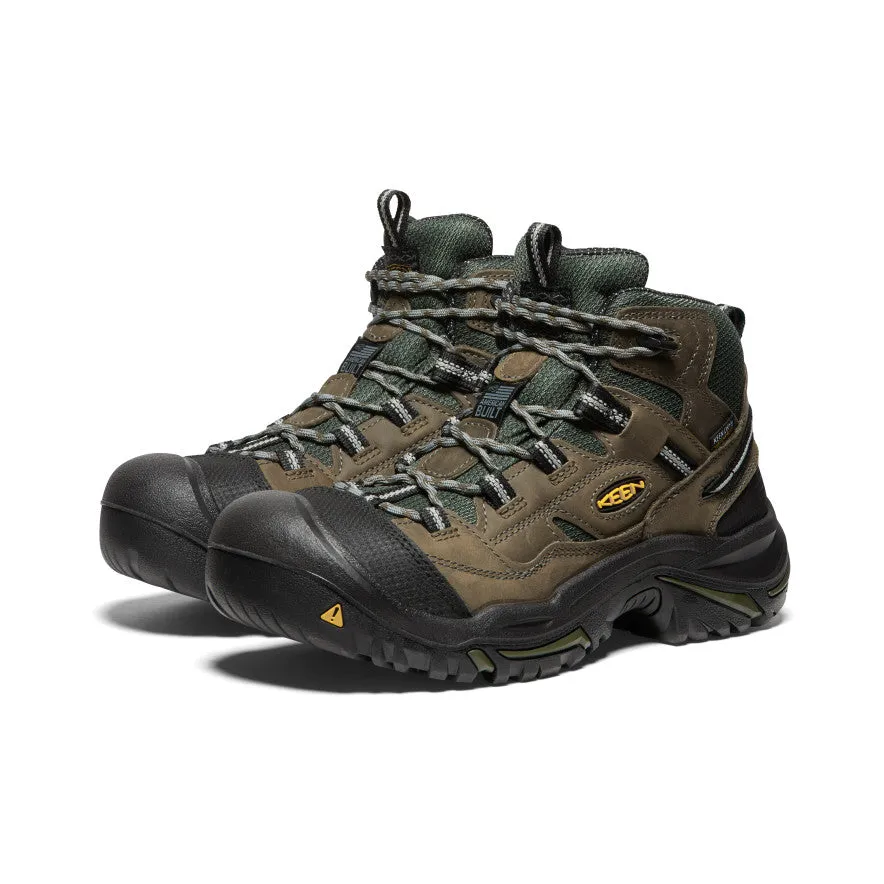Men's Braddock Waterproof Mid (Steel Toe)  |  Gargoyle/Forest  Night KEEN