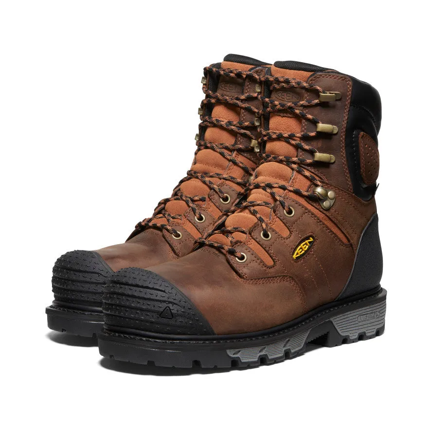 Men's Camden 8" Insulated Waterproof Boot (Carbon Toe)  |  Leather Brown/Black KEEN