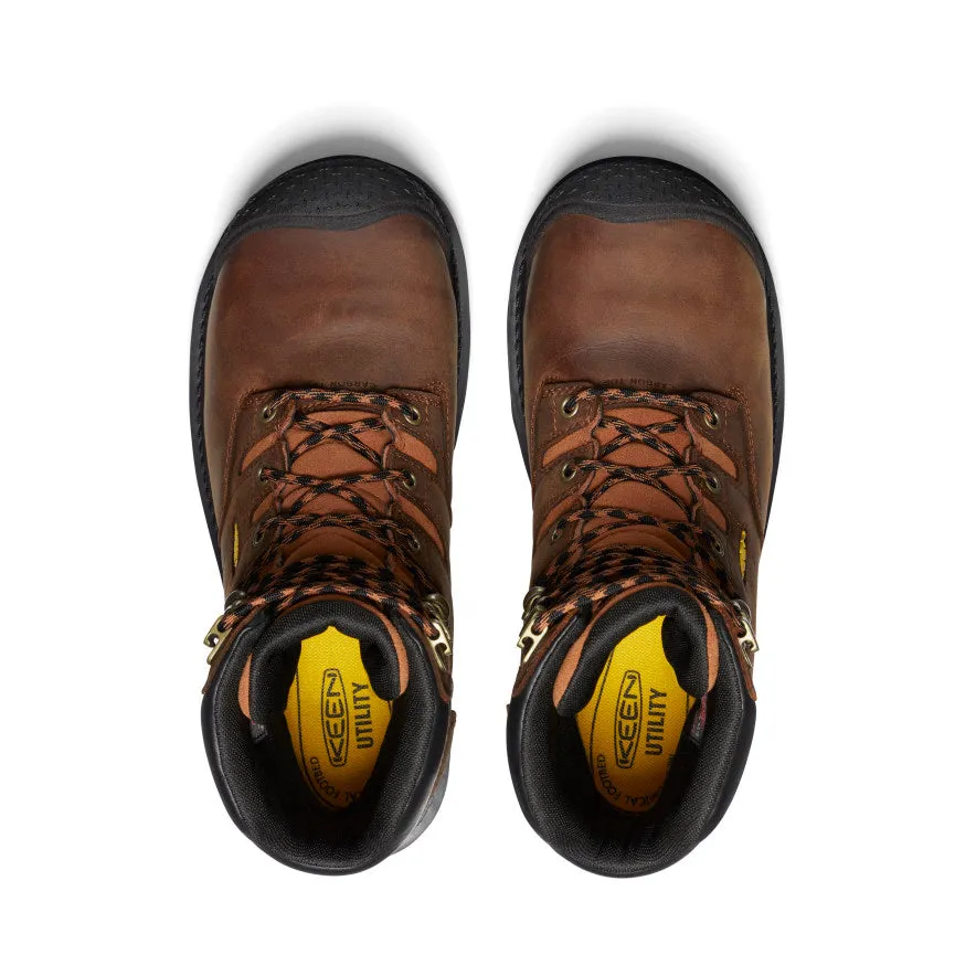 Men's Camden 8" Insulated Waterproof Boot (Carbon Toe)  |  Leather Brown/Black KEEN