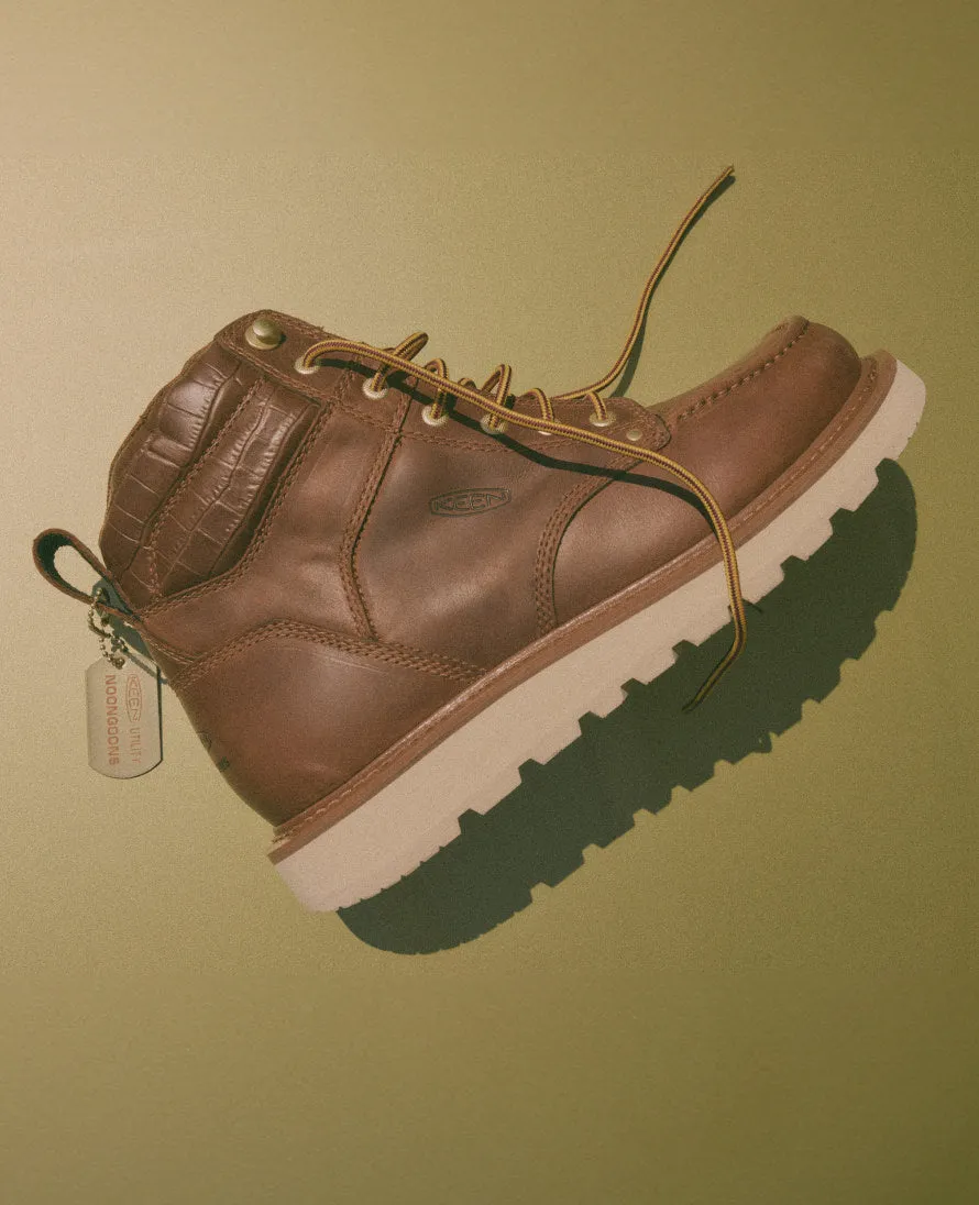 Men's Cincinnati 6" Boot (Soft Toe) x Noon Goons   |  Leather Brown/Off White KEEN