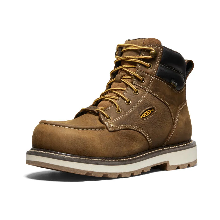 Men's Cincinnati 6" Waterproof 90 Heel Boot (Carbon Toe)  |  Belgian/Sandshell KEEN