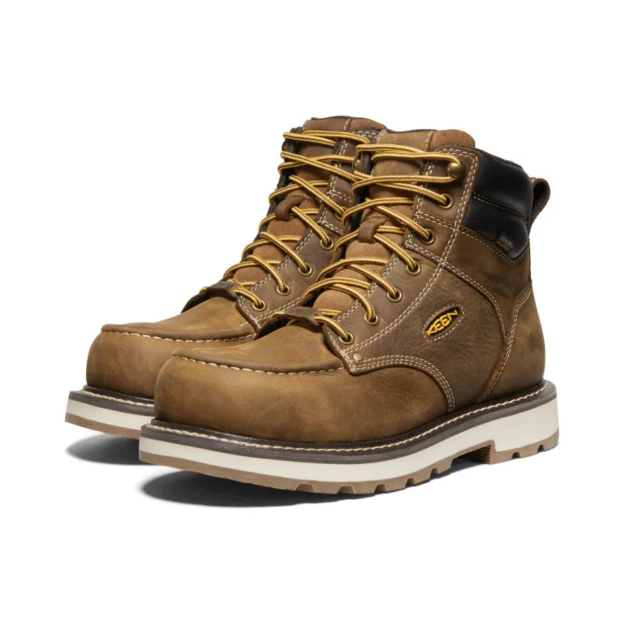 Men's Cincinnati 6" Waterproof 90 Heel Boot (Carbon Toe)  |  Belgian/Sandshell KEEN