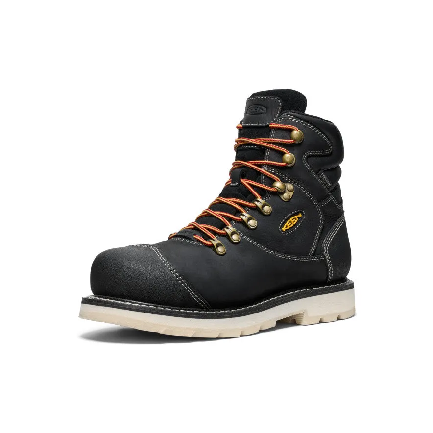 Men's Cincinnati  6" Waterproof 90 Heel Boot (Carbon Toe)  |  Black/Sandshell KEEN