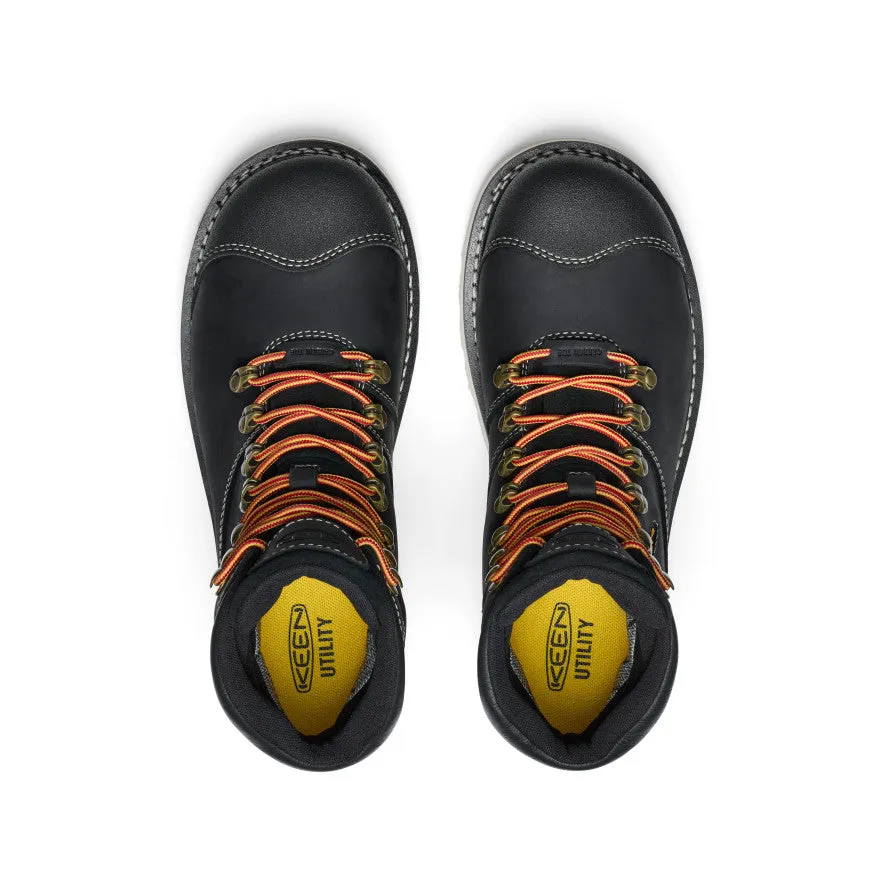 Men's Cincinnati  6" Waterproof 90 Heel Boot (Carbon Toe)  |  Black/Sandshell KEEN