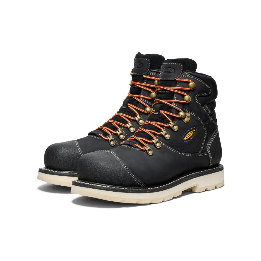 Men's Cincinnati  6" Waterproof 90 Heel Boot (Carbon Toe)  |  Black/Sandshell KEEN