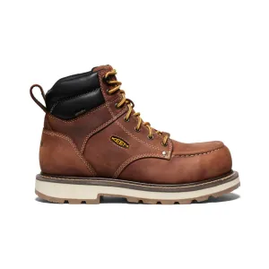 Men's Cincinnati 6" Waterproof 90 Heel Boot (Carbon Toe)  |  Tuscan Red/Sandshell KEEN