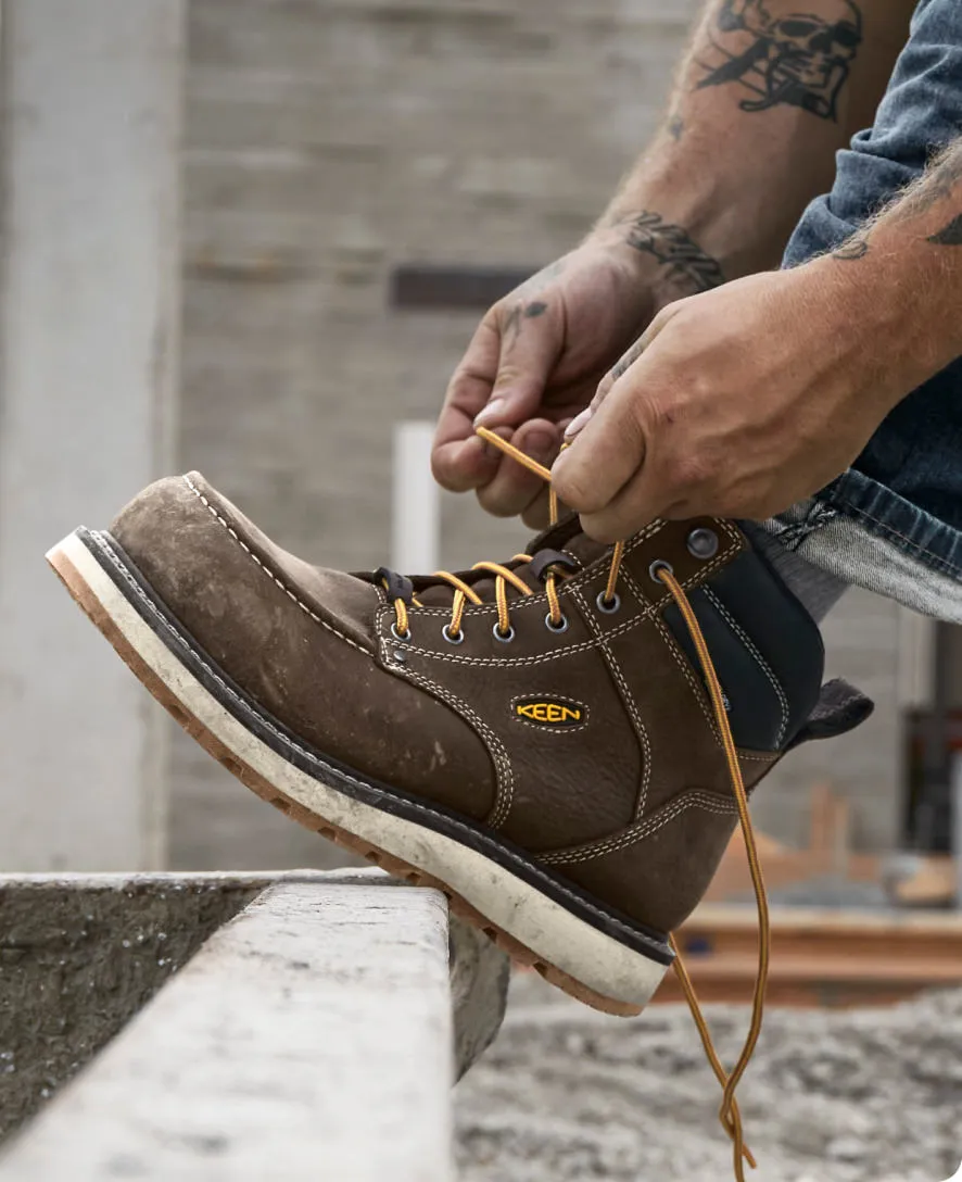Men's Cincinnati 6" Waterproof Boot (Carbon Toe)  |  Dark Chocolate/Sandshell KEEN