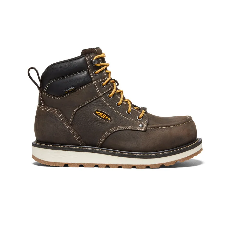 Men's Cincinnati 6" Waterproof Boot (Carbon Toe)  |  Dark Chocolate/Sandshell KEEN