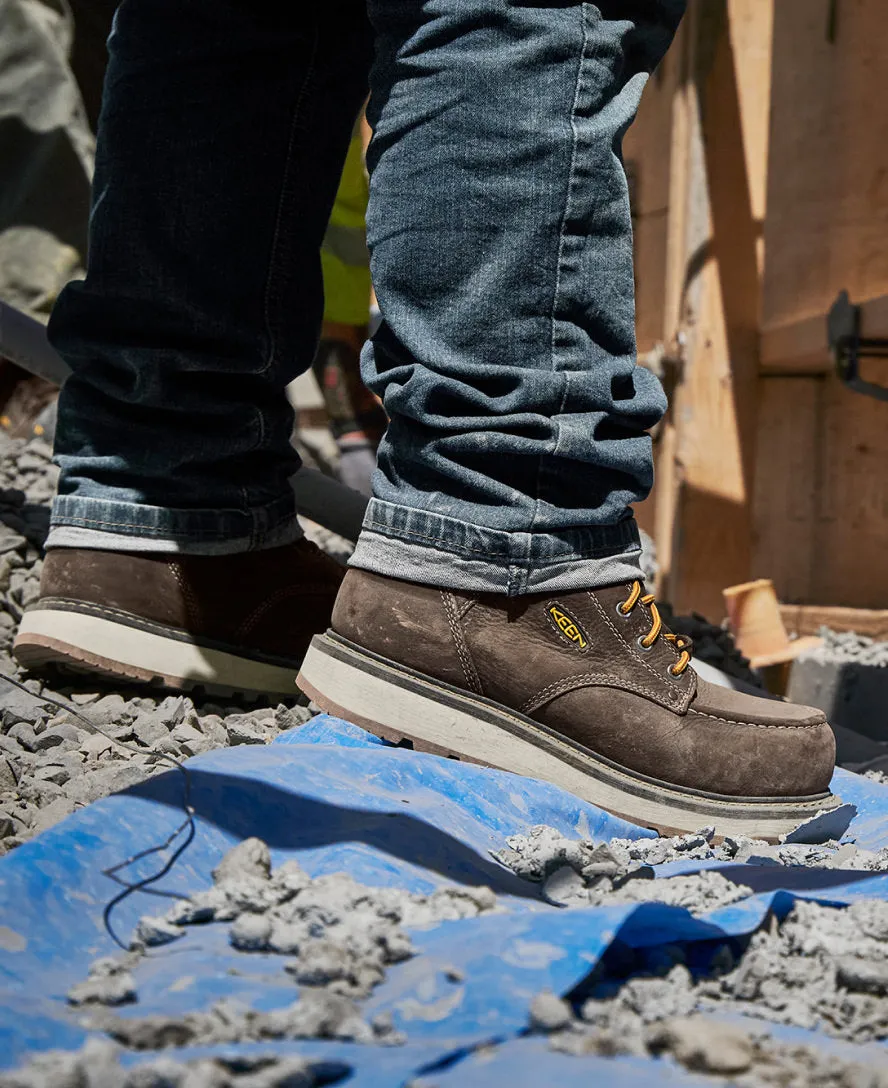 Men's Cincinnati 6" Waterproof Boot (Carbon Toe)  |  Dark Chocolate/Sandshell KEEN