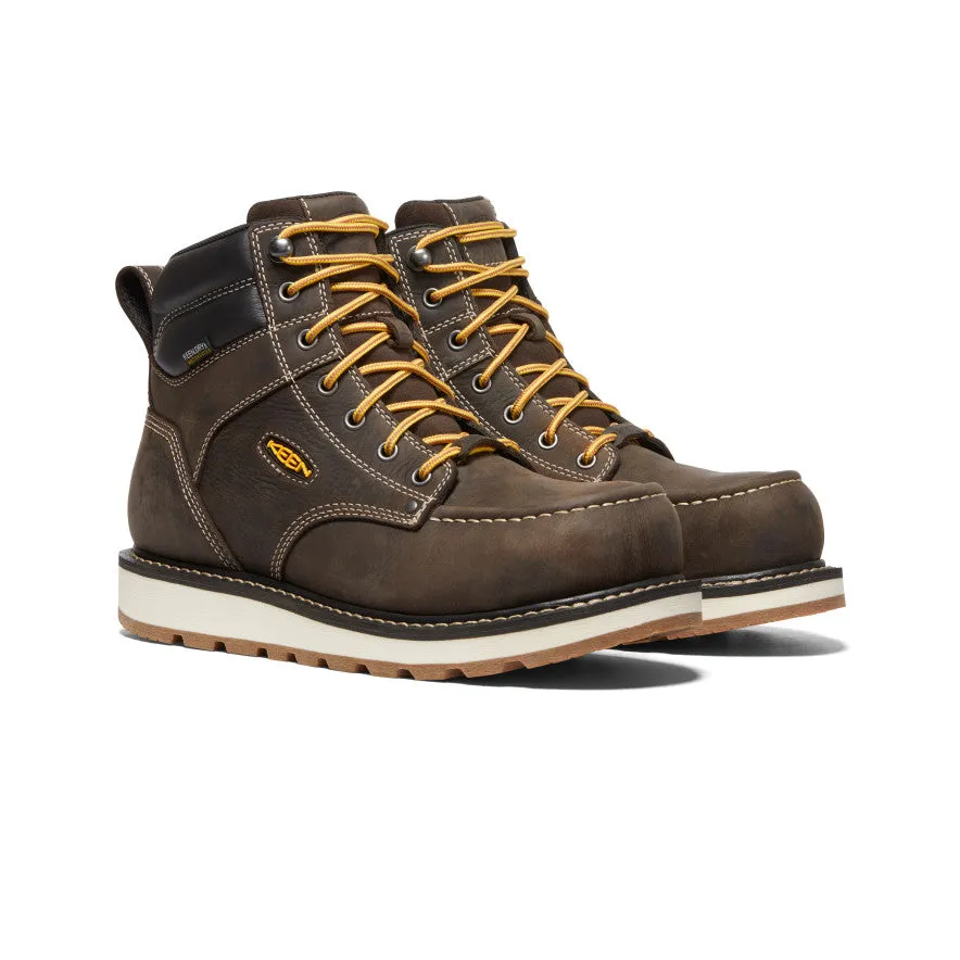 Men's Cincinnati 6" Waterproof Boot (Carbon Toe)  |  Dark Chocolate/Sandshell KEEN