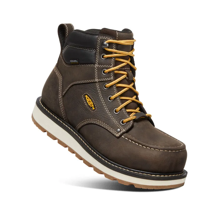 Men's Cincinnati 6" Waterproof Boot (Carbon Toe)  |  Dark Chocolate/Sandshell KEEN