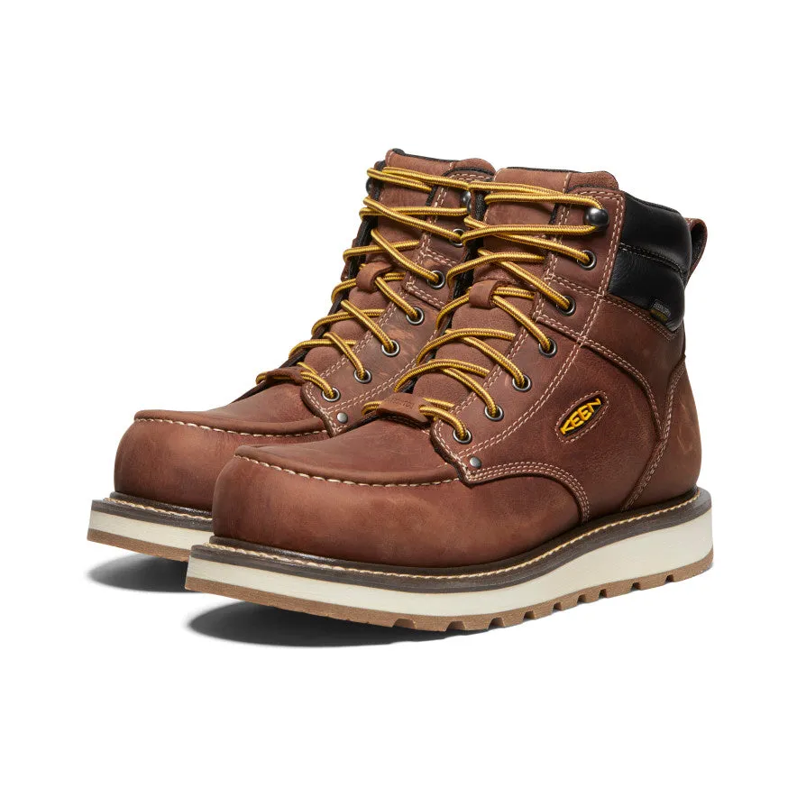 Men's Cincinnati 6" Waterproof Boot (Carbon Toe)  |  Tuscan Red/Sandshell KEEN