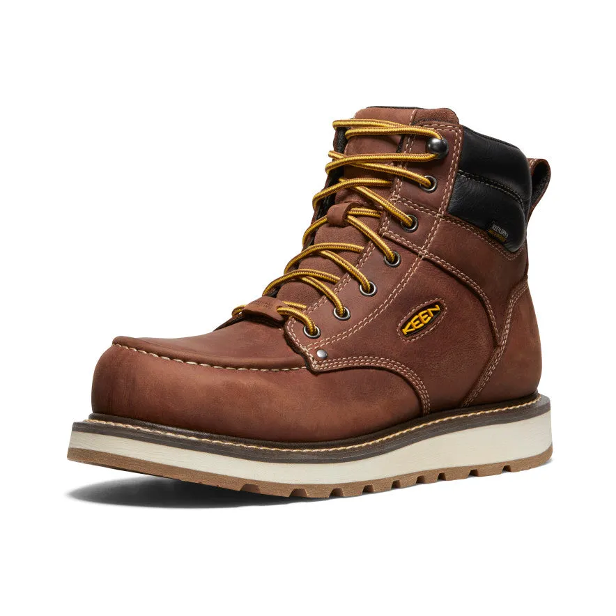 Men's Cincinnati 6" Waterproof Boot (Carbon Toe)  |  Tuscan Red/Sandshell KEEN
