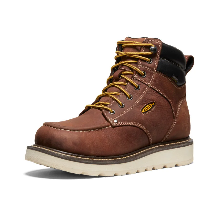 Men's Cincinnati 6" Waterproof Boot (Soft Toe)  |  Tuscan Red/Sandshell KEEN