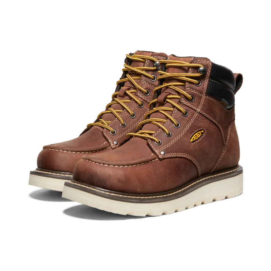 Men's Cincinnati 6" Waterproof Boot (Soft Toe)  |  Tuscan Red/Sandshell KEEN