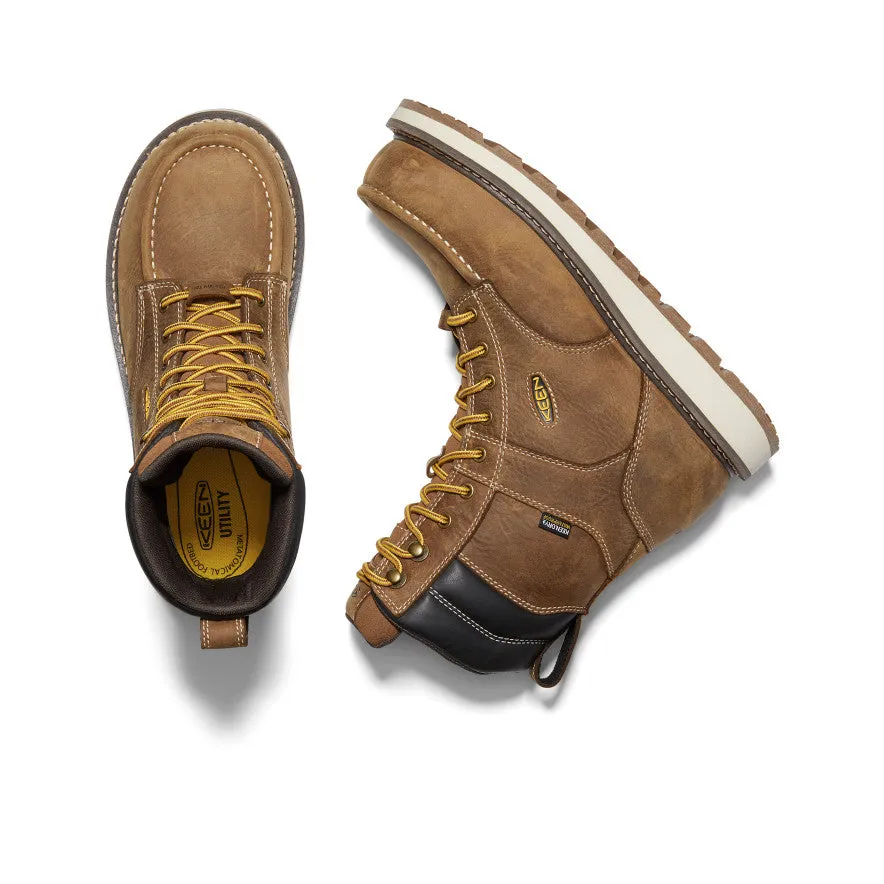 Men's Cincinnati 8" Waterproof Boot (Carbon Toe)  |  Belgian/Sandshell KEEN