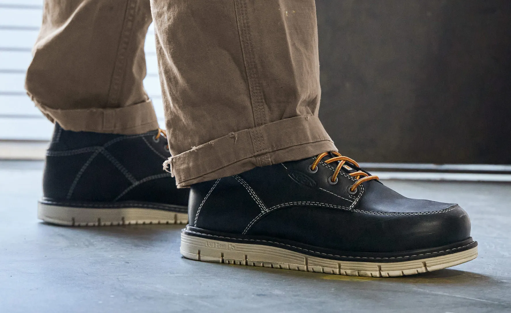 Men's CSA San Jose 6" Waterproof Boot (Aluminum Toe)  |  Black/Off White KEEN