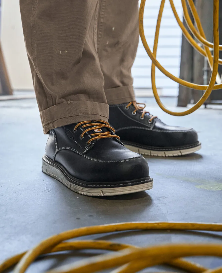 Men's CSA San Jose 6" Waterproof Boot (Aluminum Toe)  |  Black/Off White KEEN