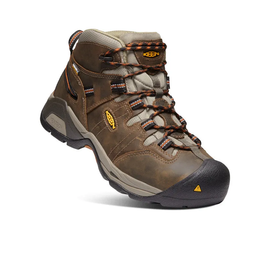 Men's Detroit XT Waterproof Boot (Soft Toe)  |  Black Olive/Leather Brown KEEN