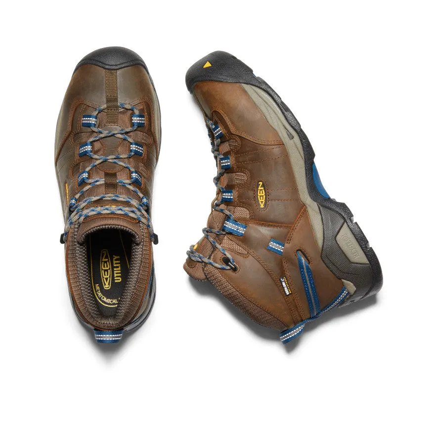 Men's Detroit XT Waterproof Boot (Steel Toe)  |  Cascade Brown/Orion Blue KEEN