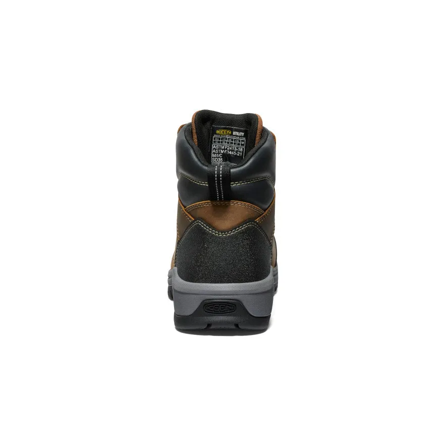 Men's Evanston 6" ESD Boot (Carbon Toe)  |  Bison/Black KEEN