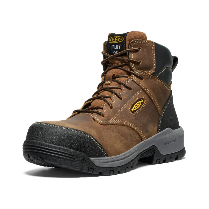 Men's Evanston 6" ESD Boot (Carbon Toe)  |  Bison/Black KEEN