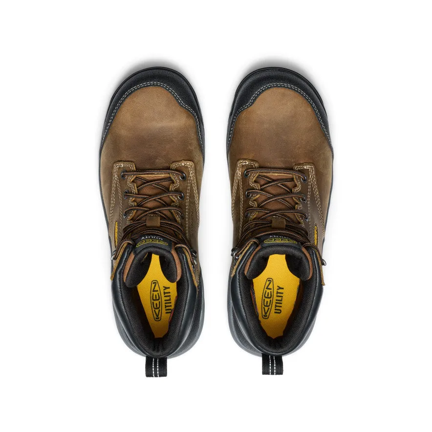 Men's Evanston 6" Insulated Waterproof Boot (Carbon Toe)  |  Bison/Black KEEN
