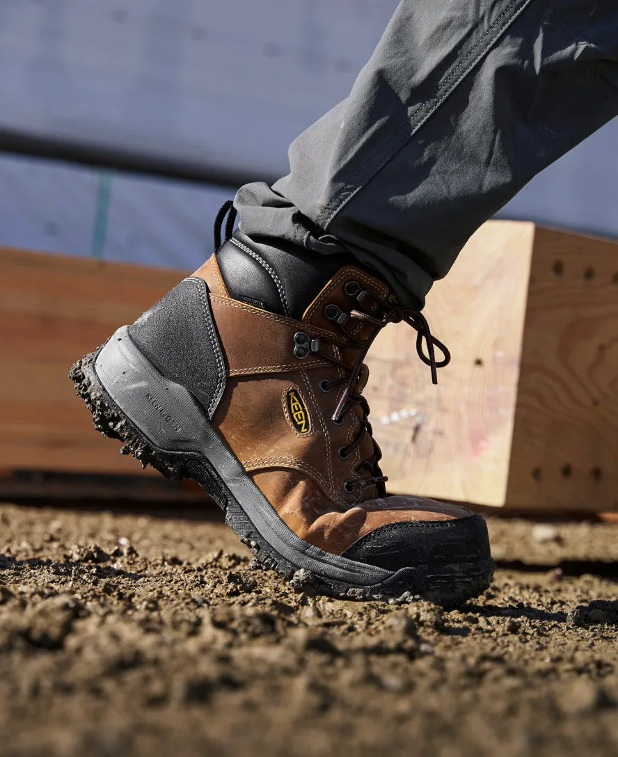 Men's Evanston 6" Insulated Waterproof Boot (Carbon Toe)  |  Bison/Black KEEN