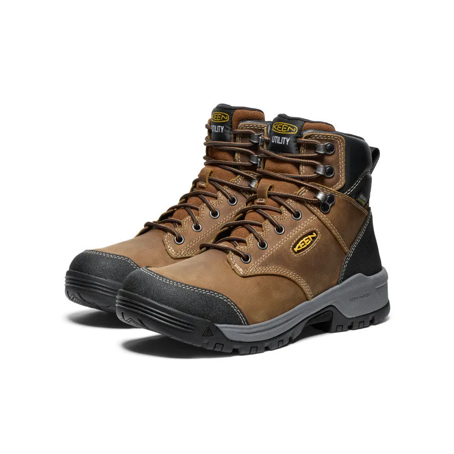 Men's Evanston 6" Waterproof Boot (Soft Toe)  |  Bison/Black KEEN