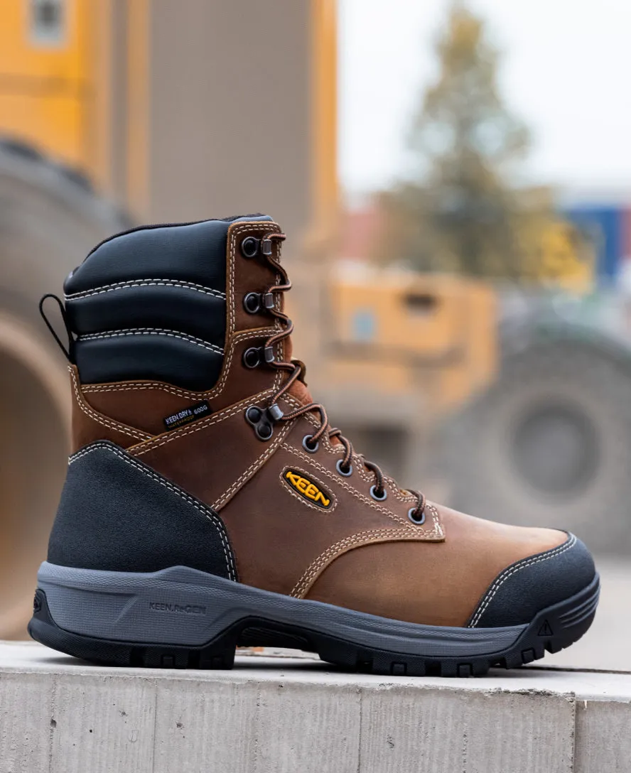 Men's Evanston 8" Insulated Waterproof Boot (Soft Toe)  |  Bison/Black KEEN