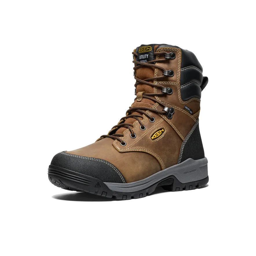 Men's Evanston 8" Insulated Waterproof Boot (Soft Toe)  |  Bison/Black KEEN