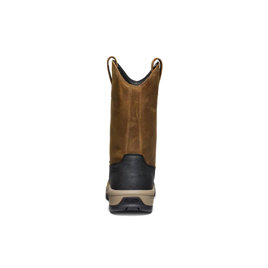 Men's Evanston Pull-On Waterproof Boot (Soft Toe)  |  Bison/Black KEEN