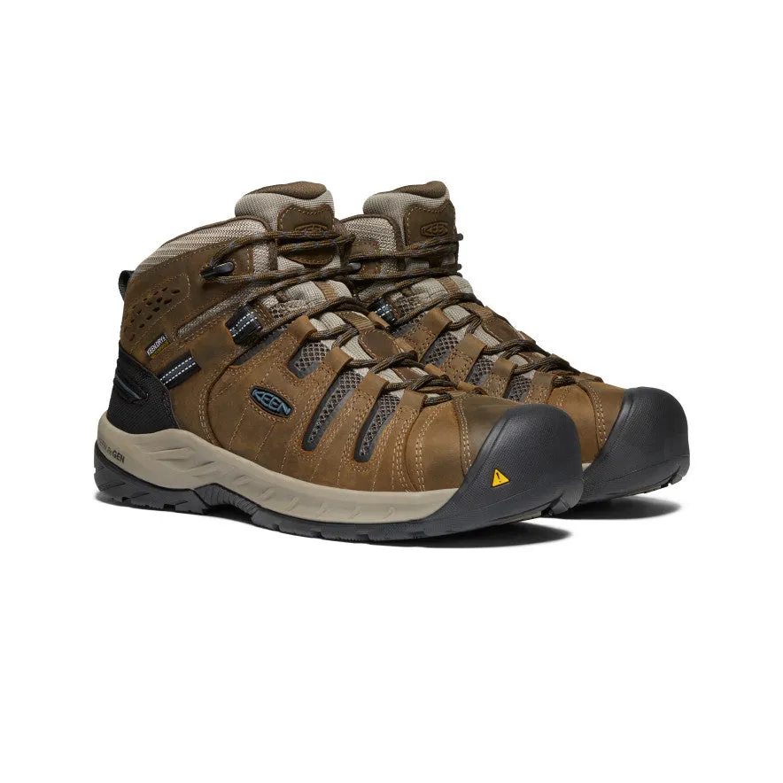 Men's Flint II Waterproof Boot (Steel Toe)  |  Cascade Brown/Orion Blue KEEN