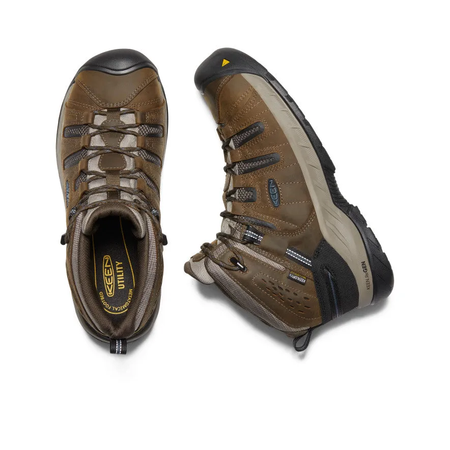 Men's Flint II Waterproof Boot (Steel Toe)  |  Cascade Brown/Orion Blue KEEN