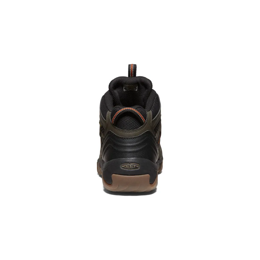 Men's Headout Waterproof Hiking Boot  |  Black Olive/Fossil Orange KEEN