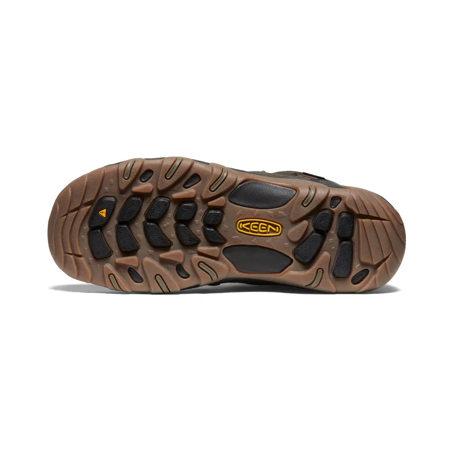 Men's Headout Waterproof Hiking Boot  |  Black Olive/Fossil Orange KEEN