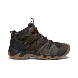 Men's Headout Waterproof Hiking Boot  |  Black Olive/Fossil Orange KEEN