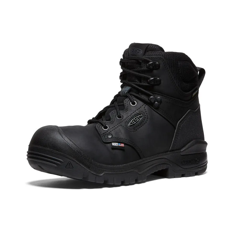 Men's Independence 6" Waterproof Boot (Soft Toe)  |  Black/Black KEEN