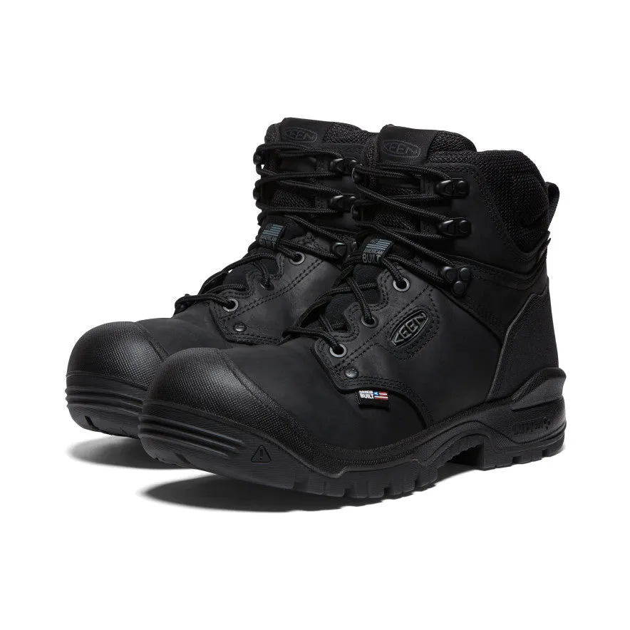 Men's Independence 6" Waterproof Boot (Soft Toe)  |  Black/Black KEEN