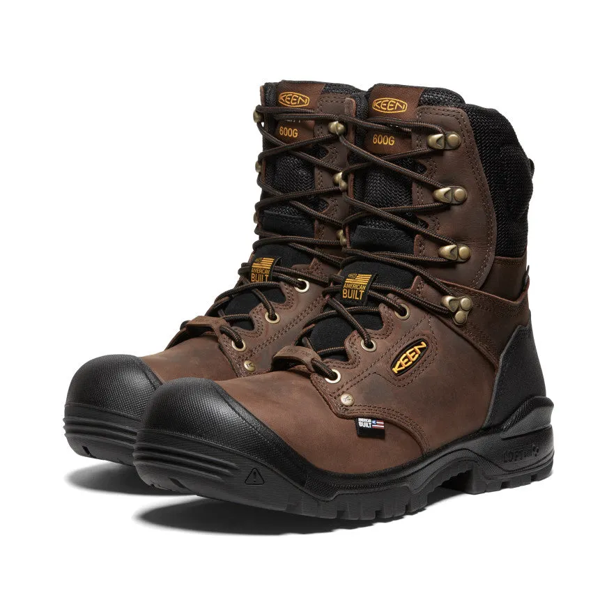 Men's Independence 8" Insulated Waterproof Boot (Carbon Toe)  |  Dark Earth/Black KEEN